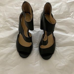 Jessica Simpson Black Stilettos Ankle Cuffs Zip